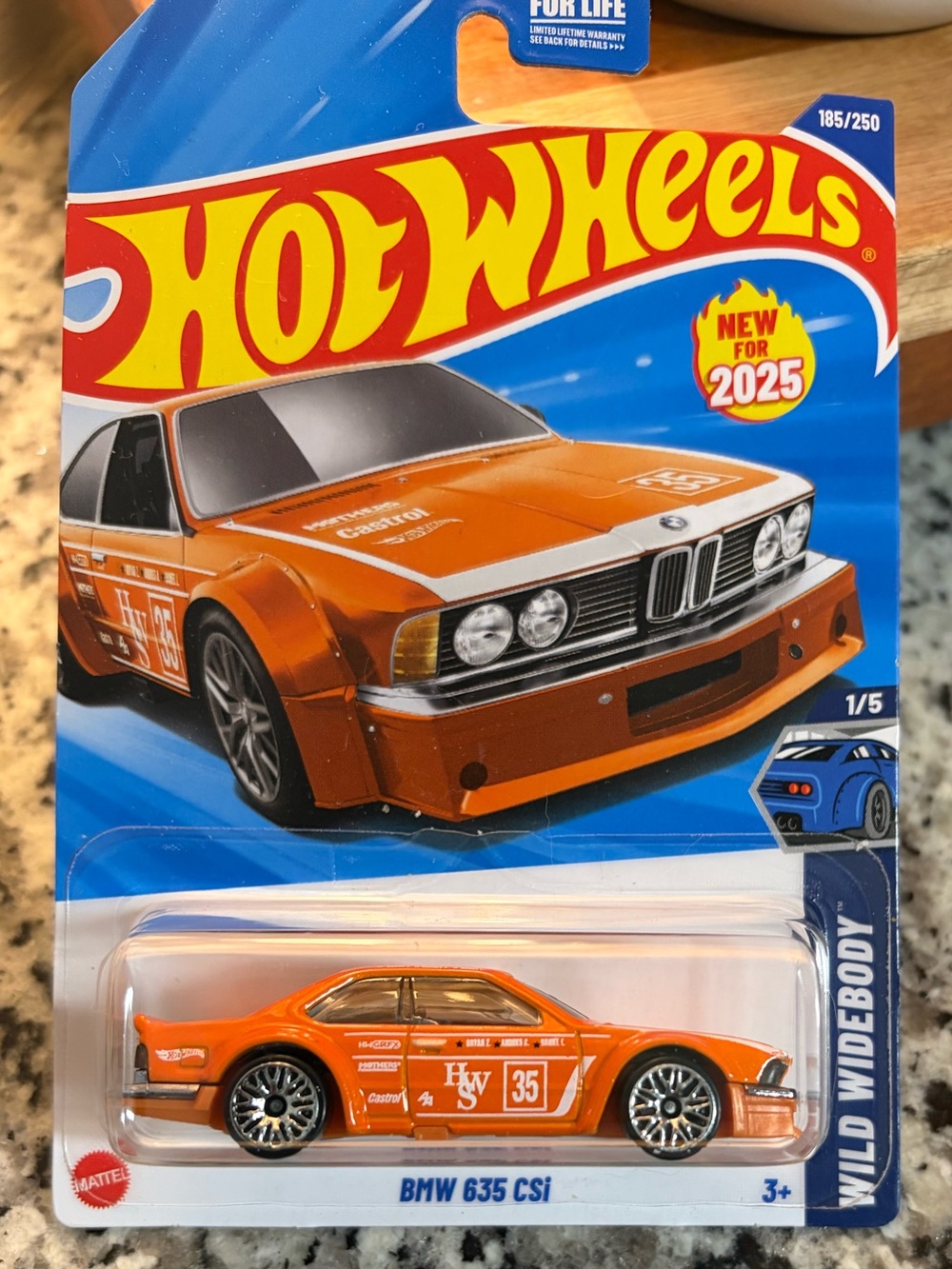 Hot Wheels BMW 635 CSi Kids Toy Car - Orange